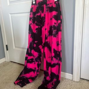 Pink & Black Tie Dye sweatpants